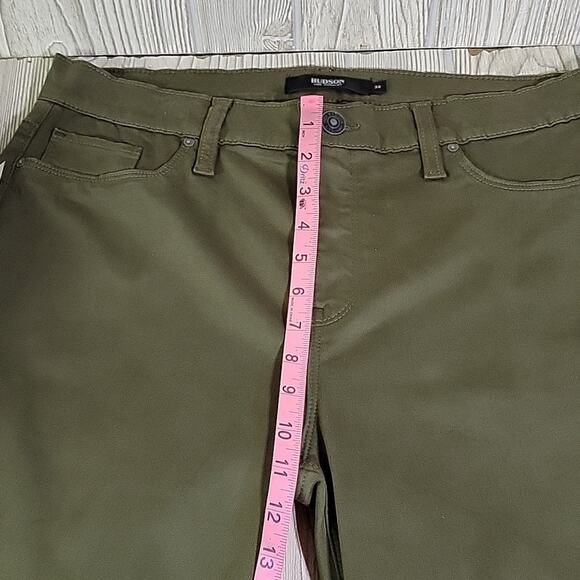 Hudson Nico Super Skinny Jeans Olive Green Womens Size 32 - Picture 10 of 13